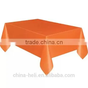 PEVA/EVA Plastic Table Cloth Golden Orange thumbnail-1