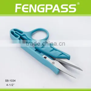 S8-1034 4-1/2" 2Cr13 Stainless Steel Blade With Plastic Handle Thead Scissors thumbnail-2