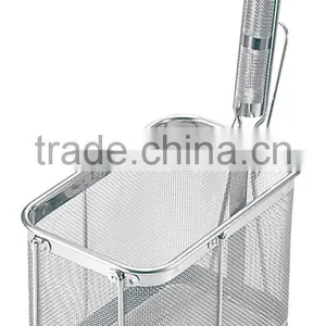 SUS304 Stainless Steel Wooden Handle Ramen Strainer Noodle Strainer for Udon thumbnail-5