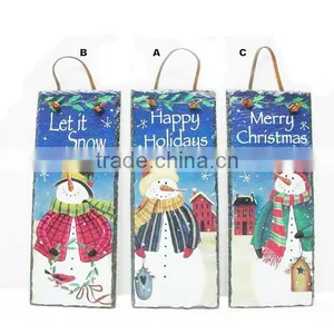 Hot Sale Let it Snow Slate Plaque Wooden Snowflakes thumbnail-1
