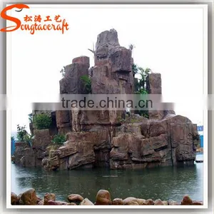 Artificial Waterfalls Fountain Outdoor Decoration Customized Fiber Glass Artificial Waterfall Fountain thumbnail-6
