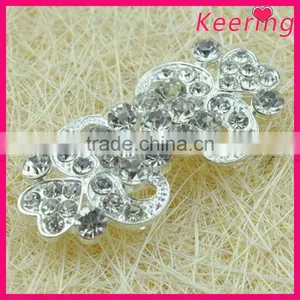 Fashionable Wholesale Crystal Color Rhinestone Flower Metal Button WBK-1498 thumbnail-4