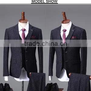 2017 Latest Design Black Snow/dot Suits Wedding Dress for Men Pictures of Men Wedding Coats thumbnail-1