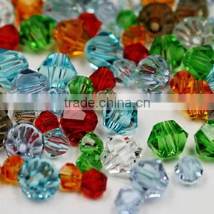 Charm Glass Beads Loose Spacer Beads 4mm Bicone Crystal Beads for DIY Jewelry thumbnail-1