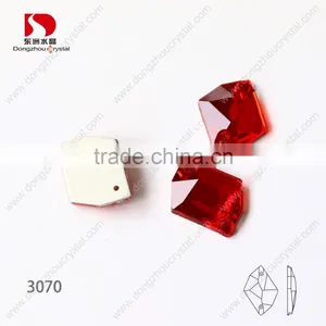 Red Special Flat Back Plating Crystal Rhinestones Accessories Sew on Crystal Decoration thumbnail-2