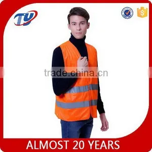 2017 Fluorescent En471 Orange Traffic Safety Vest thumbnail-1