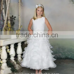 Newest Halter Full Length Beaded Baby Gown 10 Year Olds Girls Dress thumbnail-1