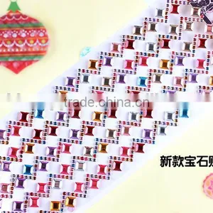 Rhinestone New Products Wholesale Customized Shape Diy Self Adhesive Acrylic Rhinestone Sticker Sheet thumbnail-3