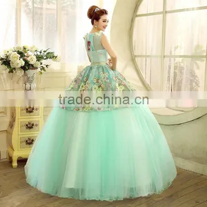 MGOO Hot Sale Designer Dress For Women Prom Long Satin Evening Gown Beautiful Applique Dress L000123 thumbnail-6