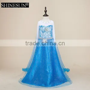 2016 Wholesale Girl Frock Design Pretty Costume Frozen Elsa Princess Dress thumbnail-1