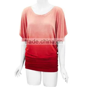 Autumn Europe and the United States Foreign Trade Easy Leakage Shoulder Lady T-shirt With Short Sleeves thumbnail-3