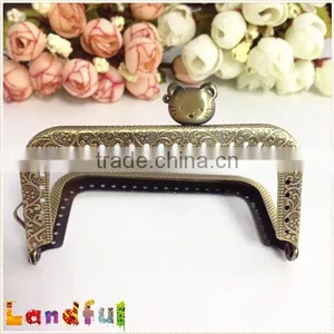 8.5cm Hello Kitty Handmade Metal Handbag Handle Clutch Purse Frame thumbnail-4