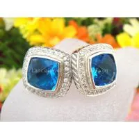 925 Sterling Silver Blue Topaz Earrings thumbnail-1