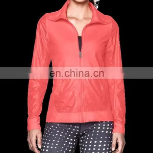 2016 Ladies Grey Satin Polyester Yoga Jacket thumbnail-1