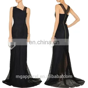 Wholesale New Fashion Women Clothes Long Evening Party Wear Gown Black Crochet Sexy Evening Gown Dress thumbnail-1