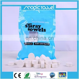 100%rayon Mini Coin Compressed Tablet Tissue/coin Magic Mini Tissue thumbnail-4