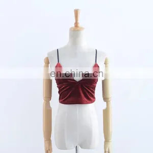 Velvet Bralette Soft Women Bralette Top Ladies Lingerie thumbnail-1