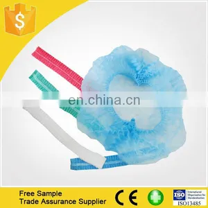 Colored Hair Net Disposable PP Fabric Snood Cap for Food Industry thumbnail-1
