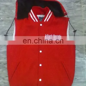 Detatchable Hoodied Varsity Jacket Without Sleeve thumbnail-1