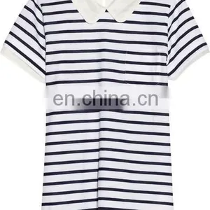 Black and White Striped T-shirt thumbnail-2