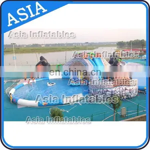 Giant Inflatable Water Park Slides With Swimming Pool, Adults Size Inflatable Water Slides, Commercial Water Park For Sales thumbnail-1