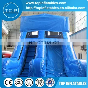 Durable Blue Marble Inflatable Water Slide With Pool thumbnail-4