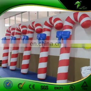 Charming Inflatable Christmas Ornament Candy Cane Air Balloon / Eco-friendly PVC Inflatable Crutch For Advertising Decoration thumbnail-3
