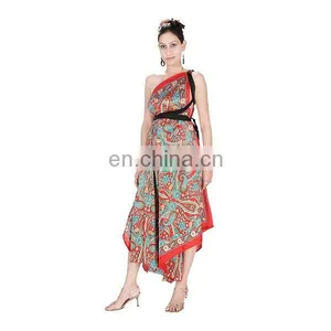 Multi Wear Satin Scarf Dress thumbnail-1