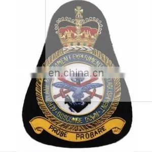 Gold Bullion Hand Embroidered Badge, Patch, Crest, Emblem thumbnail-1