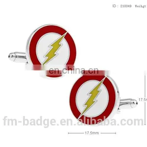 China Wholesale Newest Novelty ,classic Star Cufflinks, Brass Soft Enamel Cuff Link thumbnail-2