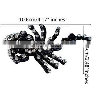 Fashion Beading Crystal Rhinestones Black Scorpion Patches Applique for Garment thumbnail-2