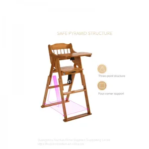Kidz Wooden High Chair Jumbo Bear Highchair Timber Toddler Baby Beech Fold thumbnail-2