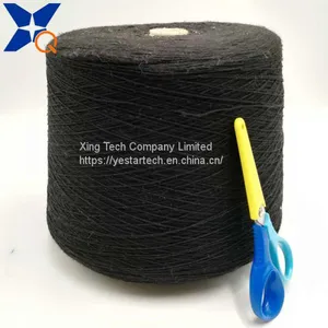 Thicker Black Thread Nm13/1ply 30% Carbon Inside Fiber Blended 70% Black Bulky Acrylic Fiber Woolen Spinning for Winter Gloves-XTAA024 thumbnail-3
