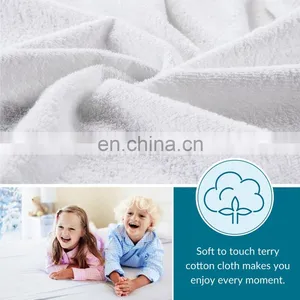 100% Polyester 39x75+15 Plain Water Proof Bed Protector Mattress Cover thumbnail-1
