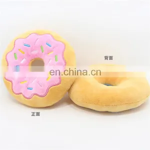 15cm Diameter Squeaky Eco Friendly Plush Doughnut Dog Toy thumbnail-7