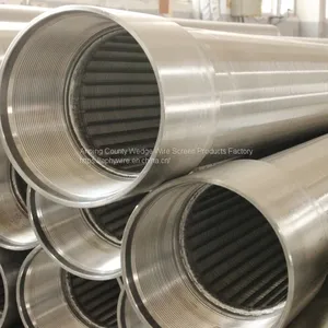 Wedge Wire Wrap Well Screen , Dewatering Well Screen Pipe, Sand Control Well Screen Tube thumbnail-4