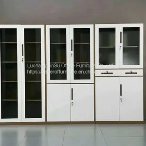 Storage File Cabinet and Steel Locker Combination Group Structure Dark Gray and White Color thumbnail-5