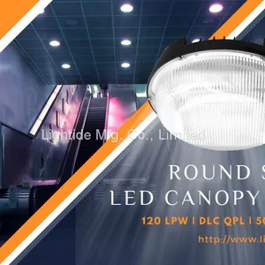 Lightide DLC QPL Round Vandal-proof LED Canopy Lights_Garage Lights 50W-120W