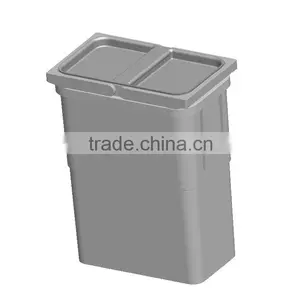 17L Plastic Trash Can With Lid and Handle, Waste Bin, Garbage Can thumbnail-2