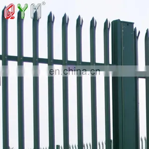 Galvanised Steel Brick Wall Palisade Fence Wrought Iron Steel Fence thumbnail-1