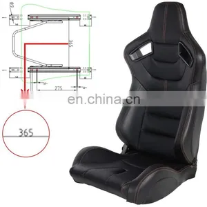 JBR1053B New Design PVC Leather Universal Racing Car Seat thumbnail-3