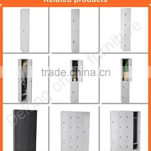 (DL-W1) Two Swing Door Grey Steel Wardrobes thumbnail-6
