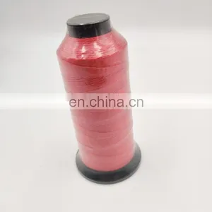 630D/2 Jueqi Factory Sale PET Dyed High Tenacity Sewing Thread Red thumbnail-2