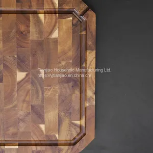 Premium OEM/Wholesale Custom Personalized Acacia Wood Chopping Boards Block Kitchen Wooden End Grain Cutting Board thumbnail-5
