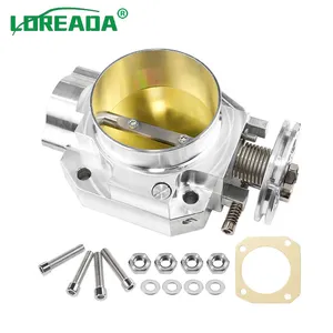 Aluminum Silver Intake Manifold 70mm Throttle Body For Honda B16 B18 D16 F22 B20 D/B/H/F EG EK H22 S2000 thumbnail-1