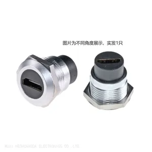 Round Type HDMI2.0 Surface Panel Mounted HDTV Socket With Dust Cap thumbnail-4