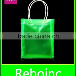 OEM New Design Green Pvc Plastic Bag for Swimwear Shopping Bag thumbnail-1