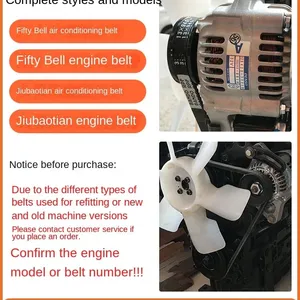 Original SANY Excavator AC Belt for SY55/SY60/SY75/SY135/SY195/SY215 & Samsung Engines | OEM Fan Belt thumbnail-6