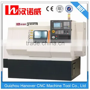 Mini Cnc Lathe Machine CKX36L Slant Bed Linear Guideway Dsign and 5"hydraulic Chuck 4 Station Gang Tool 46mm Spindle Bore thumbnail-1
