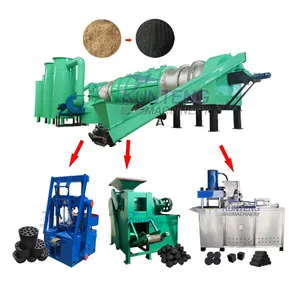 Automatic Charcoal Machines Biomass Charcoal Briquette Making Machine Line EPC thumbnail-1